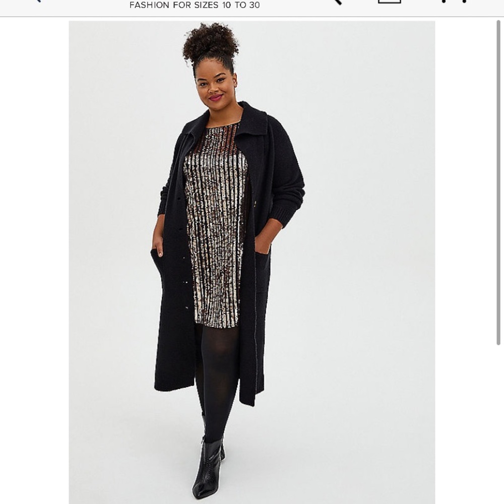 Black & gold sequins dress